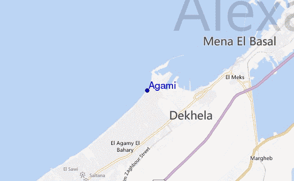 mapa de ubicación de Agami