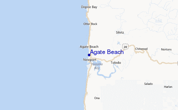 Agate Beach Location Map