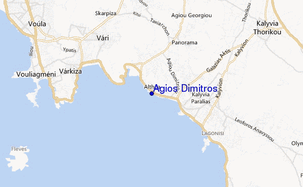 mapa de ubicación de Agios Dimitros