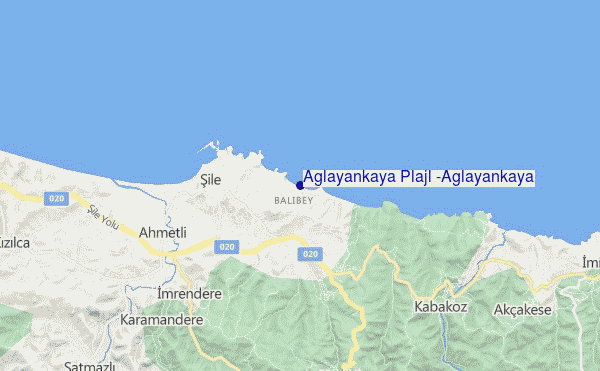 mapa de ubicación de Ağlayankaya Plajı (Aglayankaya)