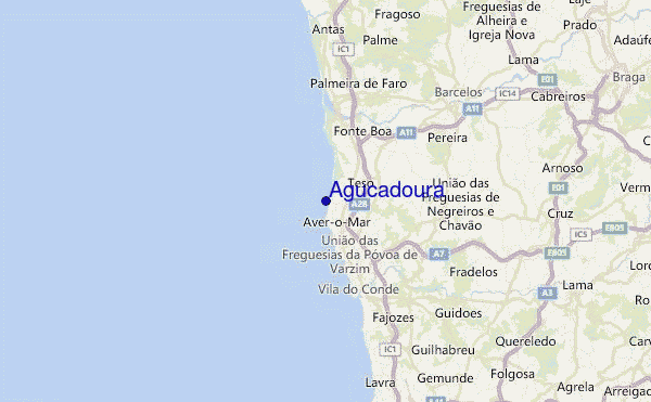 Agucadoura Location Map
