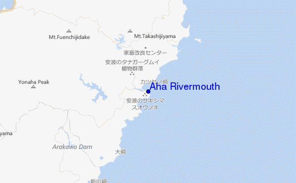 mapa de ubicación de Aha Rivermouth