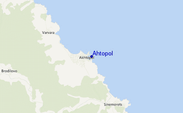 mapa de ubicación de Ahtopol