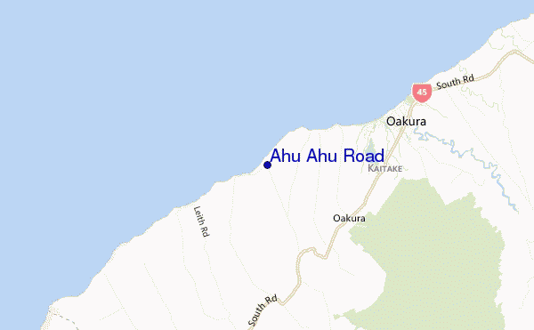 mapa de ubicación de Ahu Ahu Road