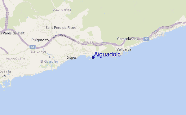 mapa de ubicación de Aiguadolc