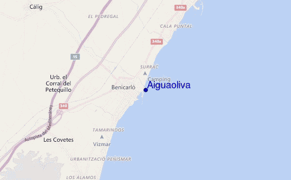 mapa de ubicación de Aiguaoliva