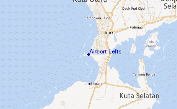 mapa de ubicación de Airport Lefts