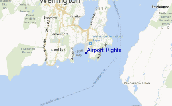 mapa de ubicación de Airport Rights