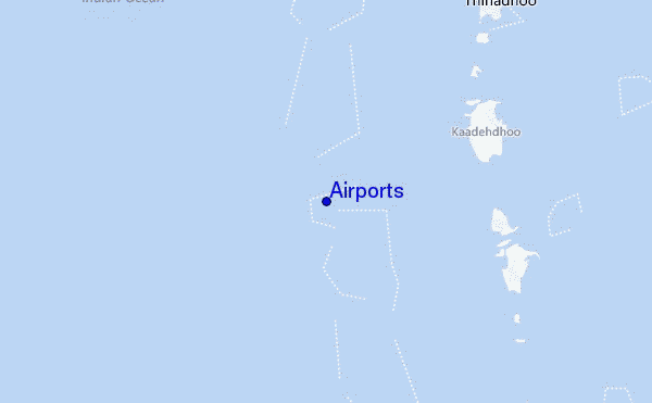 mapa de ubicación de Airports