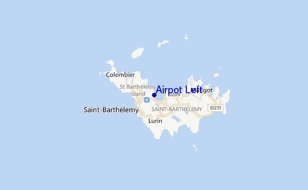 mapa de ubicación de Airpot Left