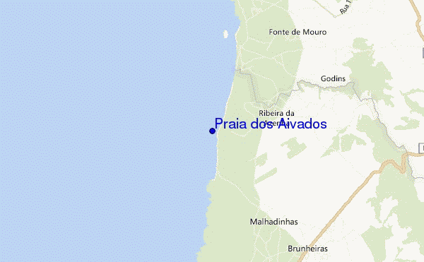 mapa de ubicación de Praia dos Aivados