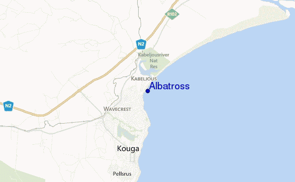 mapa de ubicación de Albatross