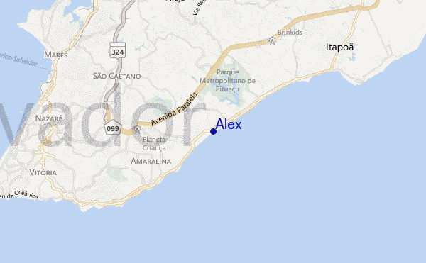 mapa de ubicación de Alex