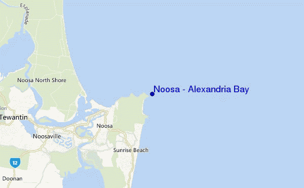 mapa de ubicación de Noosa - Alexandria Bay