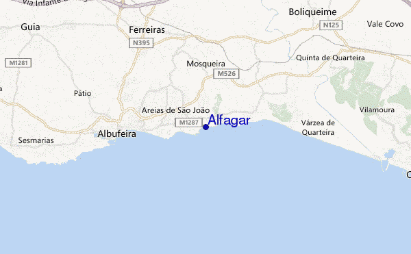 mapa de ubicación de Alfagar
