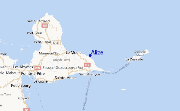 Alize Location Map