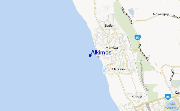 mapa de ubicación de Alkimos