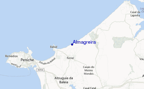 mapa de ubicación de Almagreira
