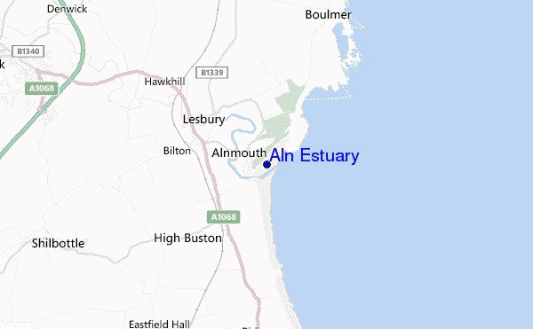 mapa de ubicación de Aln Estuary