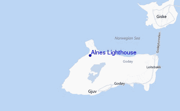 mapa de ubicación de Alnes Lighthouse