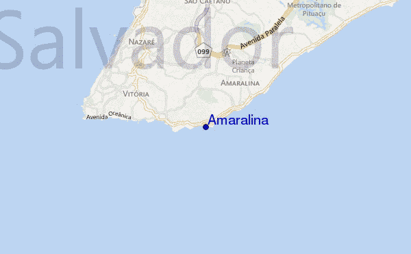 mapa de ubicación de Amaralina