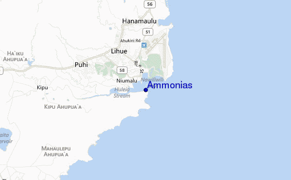 mapa de ubicación de Ammonias