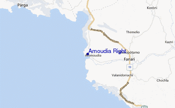 mapa de ubicación de Amoudia Right