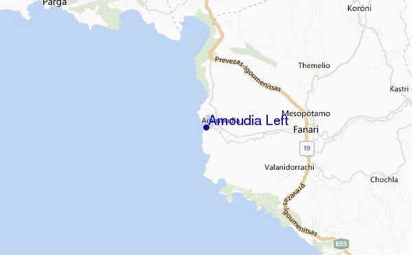 mapa de ubicación de Amoudia Left