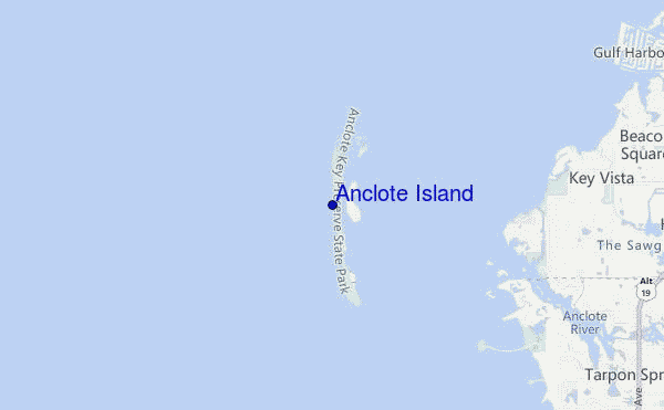 mapa de ubicación de Anclote Island