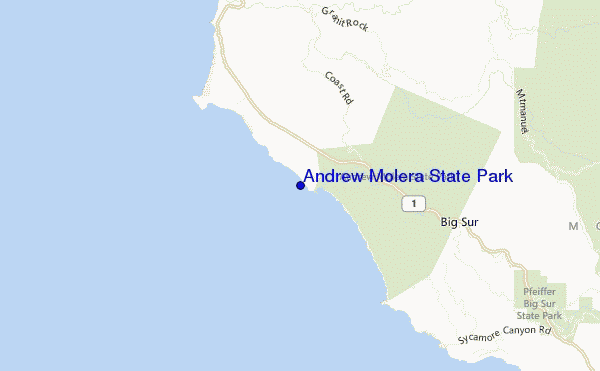 mapa de ubicación de Andrew Molera State Park