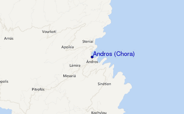 mapa de ubicación de Andros (Chora)
