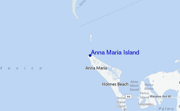 mapa de ubicación de Anna Maria Island