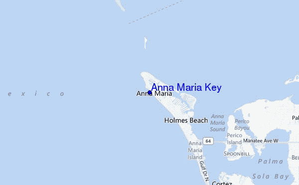 mapa de ubicación de Anna Maria Key