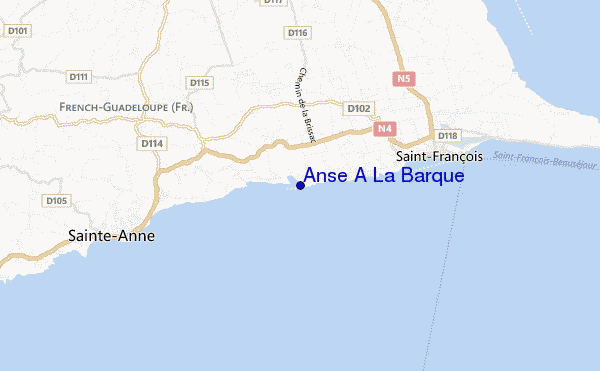mapa de ubicación de Anse A La Barque