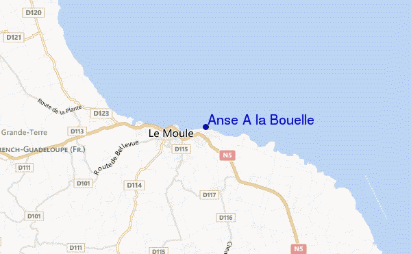 mapa de ubicación de Anse A la Bouelle
