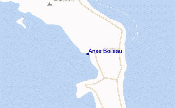 mapa de ubicación de Anse Boileau