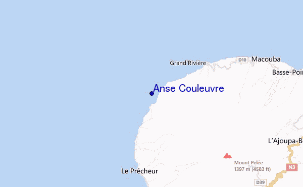 mapa de ubicación de Anse Couleuvre