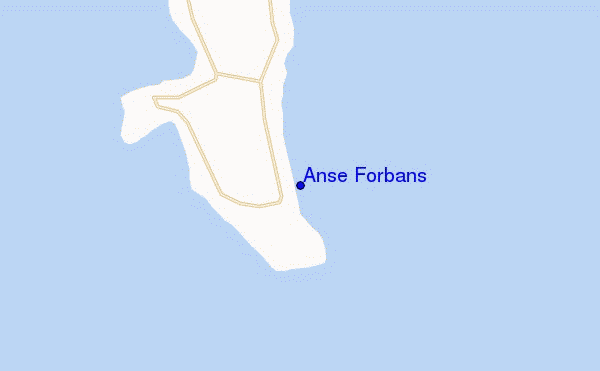 mapa de ubicación de Anse Forbans