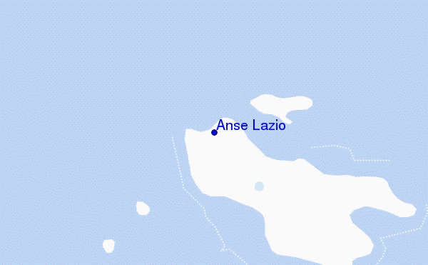 mapa de ubicación de Anse Lazio