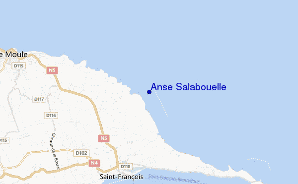 mapa de ubicación de Anse Salabouelle