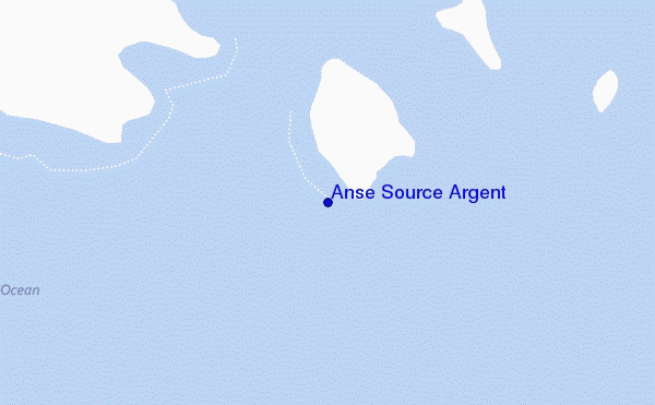 mapa de ubicación de Anse Source Argent
