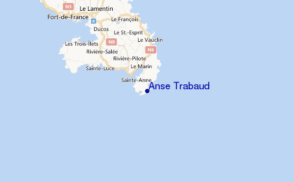 Anse Trabaud Location Map