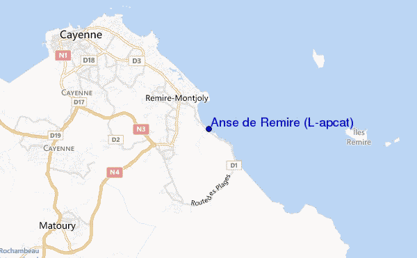 mapa de ubicación de Anse de Rémire (L'apcat)