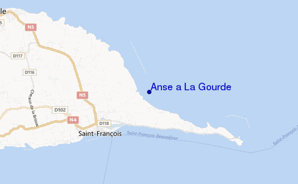 mapa de ubicación de Anse a La Gourde