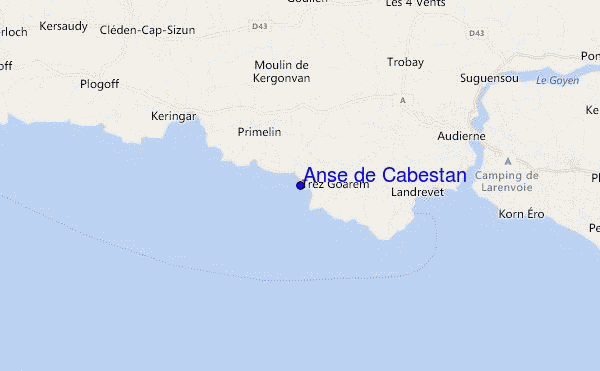 mapa de ubicación de Anse de Cabestan