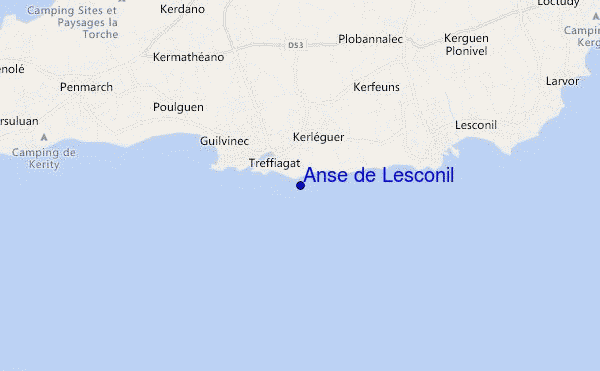 mapa de ubicación de Anse de Lesconil