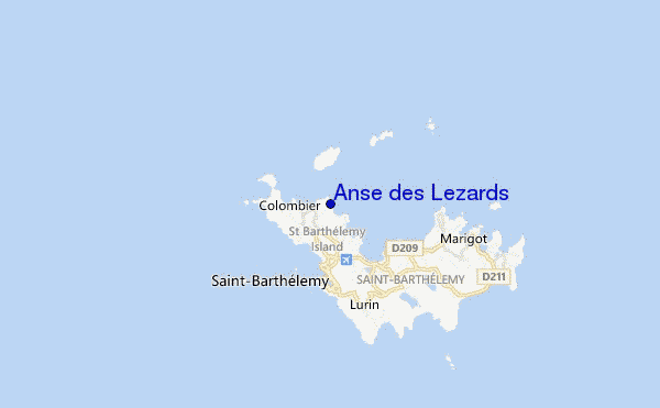 mapa de ubicación de Anse des Lezards