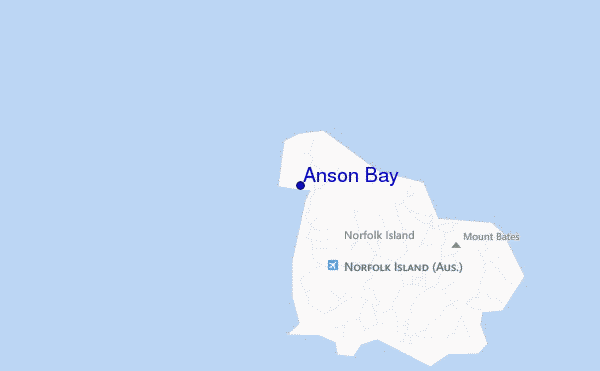 mapa de ubicación de Anson Bay