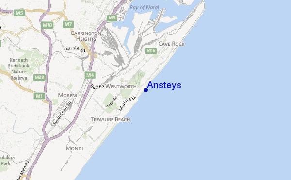 mapa de ubicación de Ansteys