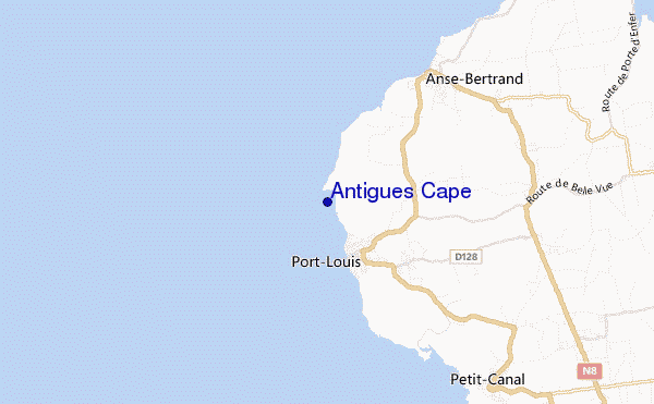 mapa de ubicación de Antigues Cape